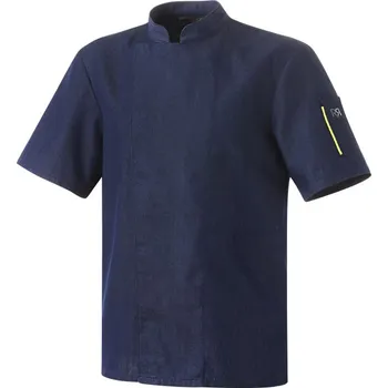 Gastro oděv Robur Nero rondon, denim jeans, kr. rukáv, S