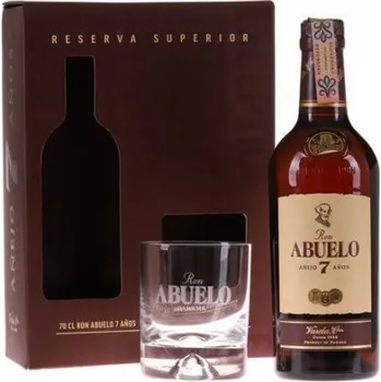 Rum Abuelo Aňejo 7YO 0,7 l 37,5% + sklenička