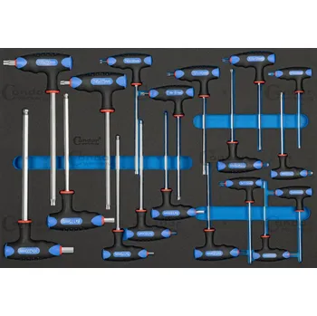 Condor modul - klíče zástrčné Inbus, Torx, T-rukojeť, 18 dílů - 100-08020