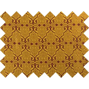 HEDVA ČESKÝ BROKÁT Vzorek brokátu 5x10cm 51323 GOTIKA žlutá | 111