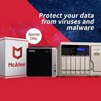 Počítač QNAP LS-MCAFEE-5Y - McAfee antivirus 5 years license, Physical Package