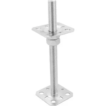 Tesařské kování DOMAX Patka sloupu PSR 80 stavitelná se šroubem M20 80 x 250 x 3 mm pozinkovaná 1 ks