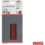 Bosch 10x Brusný papír do vibrační brusky Bosch C430, 93x186mm, zr.120, 8 otvorů (2608605306)