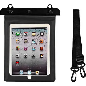 Příslušenství pro tablet OEM Voděodolné univerzální pouzdro na tablet s popruhem / 28 x 21cm / černé