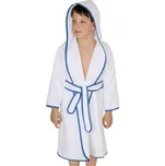 Froté župan bílý s modrou stuhou vel. 5 - 7 let