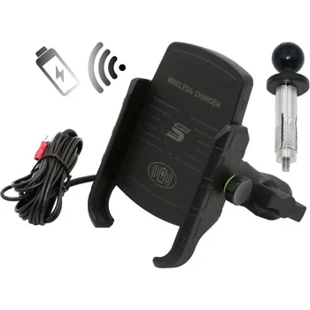 EW 2 držák telefonu s bezdrátovým nabíjením do krku řízení Ø23mm