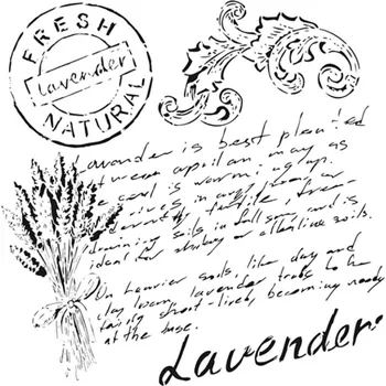 Cadence Šablona Cadence, 25x25 cm - Levandulové psaní