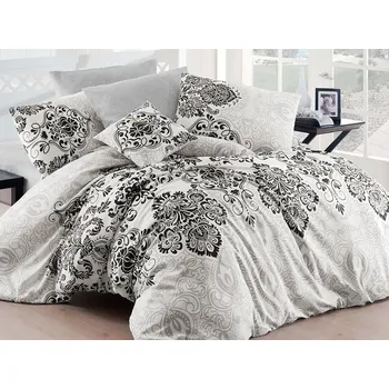 Povlečení XPOSE® Bavlněné povlečení LUXURY na dvě lůžka - šedé 140x200 cm, 70x90 cm, Bavlna + Prodloužená možnost vrácení zboží do 50 dnů