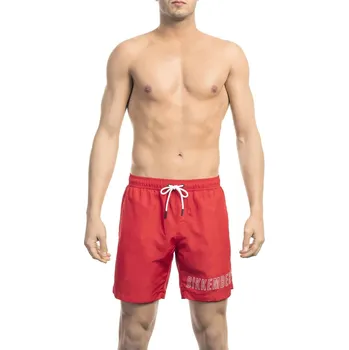 Pánské kraťasy Pánské kraťasy BKK1MBM01 Bikkembergs Beachwear Barva: Červená, Velikost: L