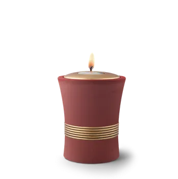 Smuteční dekorace Keramická miniurna Luxor - Rubínová