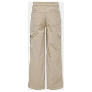 Pánské oblečení Kids ONLY Kalhoty z materiálu Yarrow 15304049 Béžová Straight Fit 140