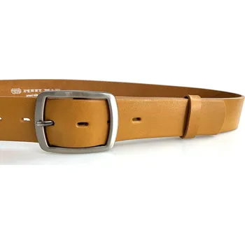 Opasek PENNY BELTS Kožený opasek 4633 pískový - 105 cm