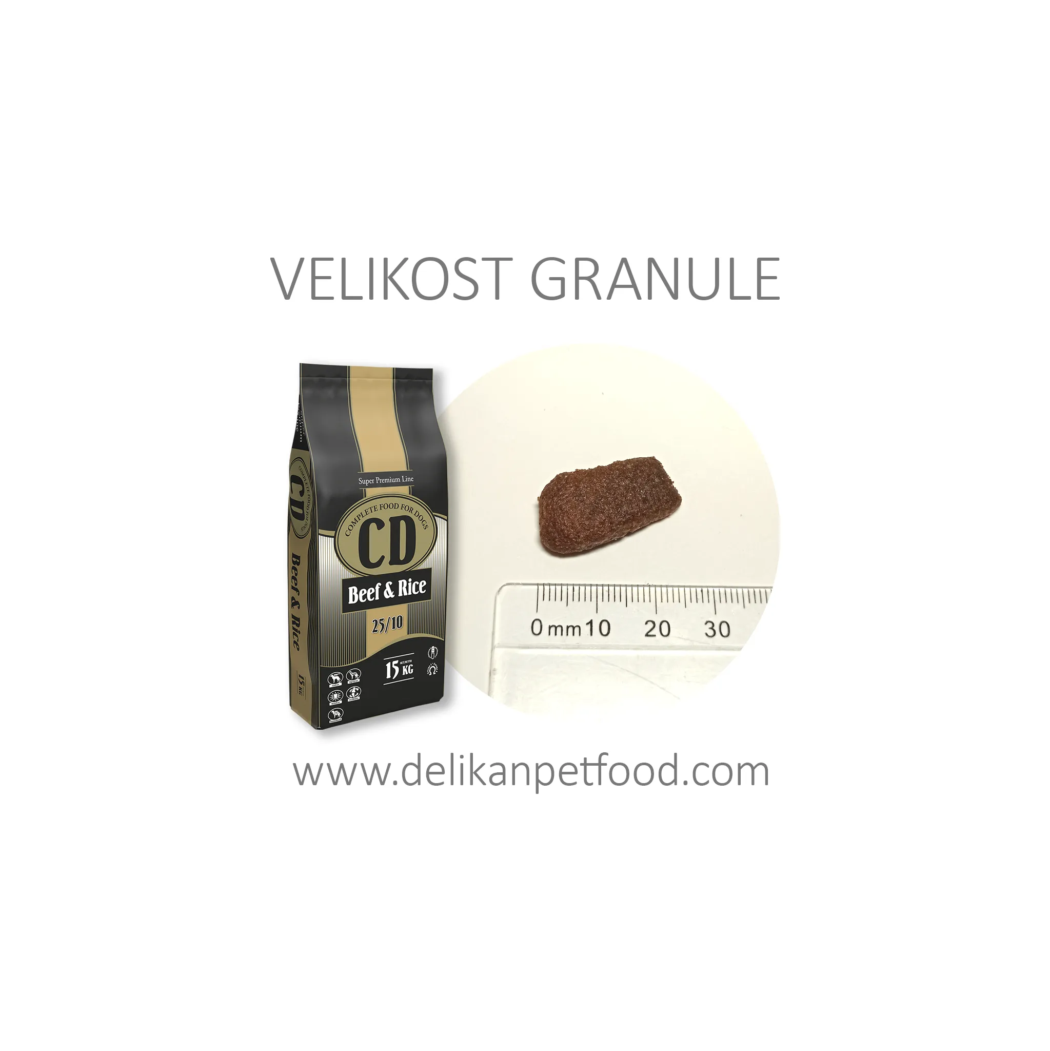 Fotografie 2 - Krmivo pro psa Delikan CD Adult Medium/Large Beef/Rice 15 kg