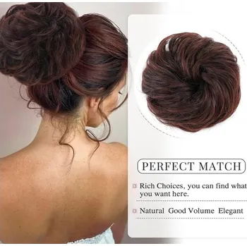 S-noilite Příčesek do vlasů s gumičkou, přírodní černá až tmavě kaštanová Nové zboží