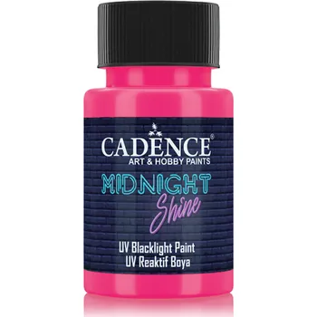 Speciální výtvarná barva Cadence Svítící UV barva na textil Cadence Midnight Shine, 50 ml - pink, růžová