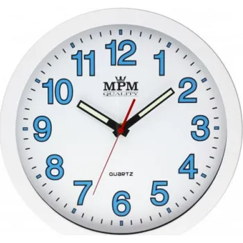 Hodiny MPM Bílé přehledné čitelné kulaté hodiny E01.3104.0000 SKLAD ( )