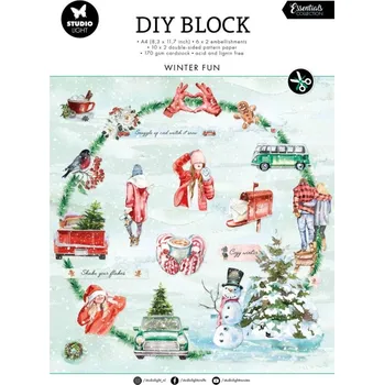 Studio Light DIY Blok s výseky Studio Light "Winter Fun", A4, 32 l. - Zimní radovánky