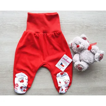 Kojenecké oblečení AMÁLKA Bavlněné polodupačky, červené berušky Velikost: 56