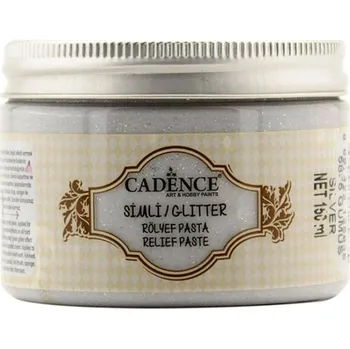 Cadence Reliéfní glitrová pasta Cadence Glitter, 150 ml - stříbrná