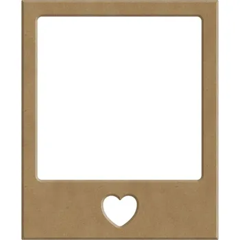 Výtvarná sada Gomille Dřevěný výřez k dekoraci Gomille, 9x11 cm - Rámeček Polaroid