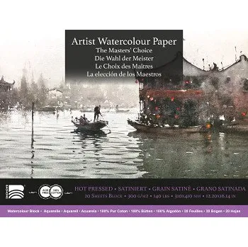 Blok Akvarelový blok Baohong 31x41cm hot pressed 300g (Akvarelový blok Baohong 31x41cm hot pressed 300g)