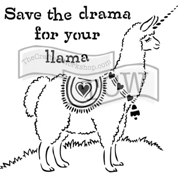 Výtvarná sada The Crafter´s Workshop Šablona TCW 6"x6" (15,2x15,2 cm) - Lama