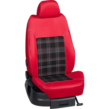 Potah sedadla Autopotahy Volkswagen CADDY / od r.2019->, 5 Míst, KOŽENKA > OR 0366 (OR 0366 / Červený koženkový bok)