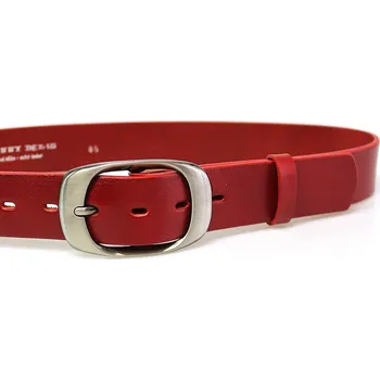 Opasek PENNY BELTS Kožený opasek 72NKS-93 červený - 105 cm