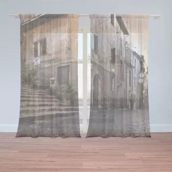 Záclona Záclony Starý dům 2: 2 ks - 150x250 cm - Sablio