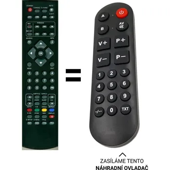 Technika W215-189G–GB-2B-FTCDU-UK W236-186G-GB-4B-FTCDU-UK W185-189G-GB-2B-TCDU-UK náhradní dálkový ovladač pro seniory