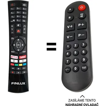 Finlux TV43FUD7060 náhradní dálkový ovladač pro seniory