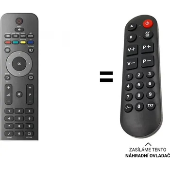 Philips YKF230-014, RCPF01E09B náhradní dálkový ovladač pro seniory