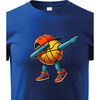 Chlapecké tričko Dětské tričko Basketbalový míč dab dance, Barva Modrá, Velikost 158 cm/12 roků, Canvas Dětské tričko Bezvatriko.cz 2287