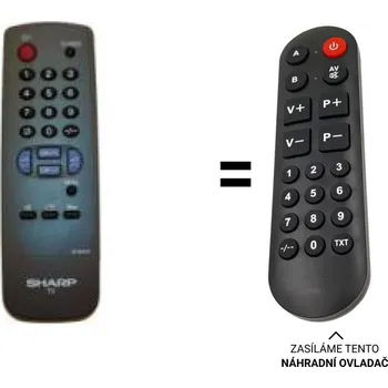 Dálkový ovladač Sharp G1059SA náhradní dálkový ovladač pro seniory.