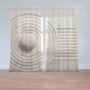 Záclona Záclony Otisk v písku: 2 ks - 150x250 cm - Sablio