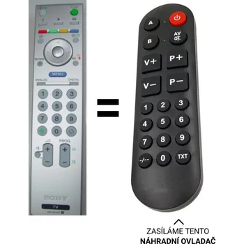 Dálkový ovladač Sony RM-ED007, RMED007 náhradní dálkový ovladač pro seniory