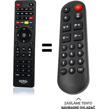 Dálkový ovladač Xoro HRK 7560, HRK 7564 náhradní dálkový ovladač pro seniory