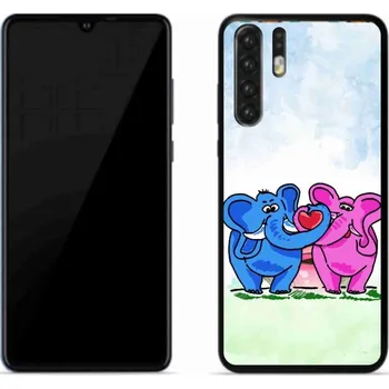 Pouzdro na mobilní telefon Gelový kryt mmCase na mobil Huawei P30 Pro - zamilovaní sloni