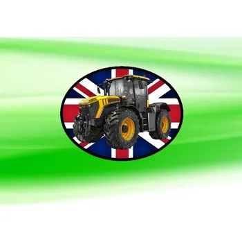 Nášivka nášivka JCB Fastrac 4220 Ovál (nášivky traktory nášivka s kombajnem)