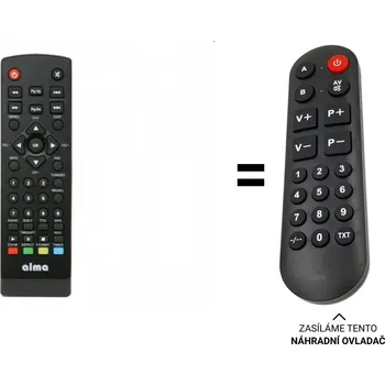 Alma 2550 T HD náhradní dálkový ovladač pro seniory.