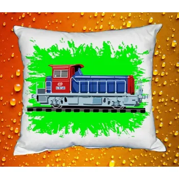 Dekorativní polštářek Polštářek s lokomotivou č 06