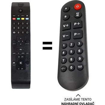 Dálkový ovladač JVC RM-C1236 náhradní dálkový ovladač pro seniory LT-32HA45E