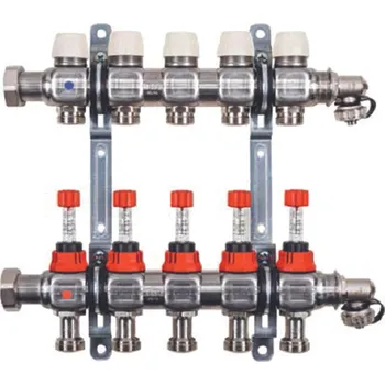 rozdělovač topení Rozdělovač 1˝ pro 9 otopných okruhů Kermi x-net Komfort-9, stavební délka 520 mm