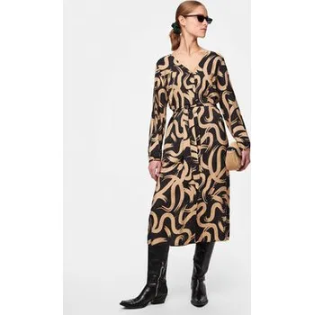 Dámské šaty Pieces Košilové šaty Merita 17147634 Béžová Regular Fit XS