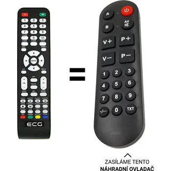 Dálkový ovladač ECG 24H01T2S2 náhradní dálkový ovladač pro seniory