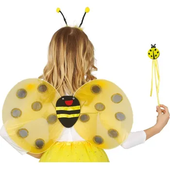 Karnevalový doplněk Sada pro včelku (křídla, tykadla a hůlka)