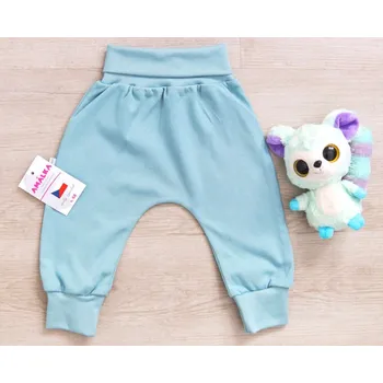 AMÁLKA Bavlněné rostoucí kalhoty, ledově zelené Velikost: 92-98