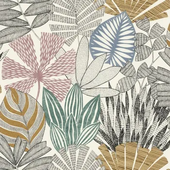 Tapeta Vliesová tapeta barevný rostlinný vzor 868258 / Tapety na zeď Symphony (0,53 x 10,05 m) Rasch