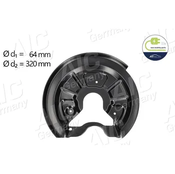 Brzdový kotouč Ochranný plech proti rozstřikování, brzdový kotouč AIC 56163