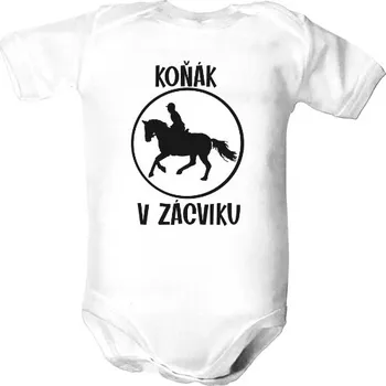Kojenecký body Dětské body s potiskem Koňák v zácviku body dětské